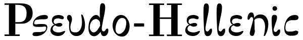 Pseudo-Hellenic Font