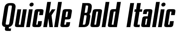 Quickle Bold Italic Font