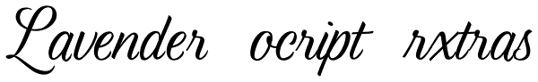 Lavender Script Extras Font