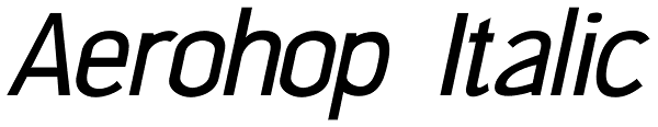 Aerohop Italic Font