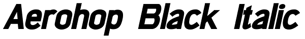 Aerohop Black Italic Font