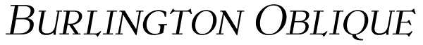 Burlington Oblique Font