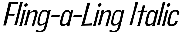 Fling-a-Ling Italic Font