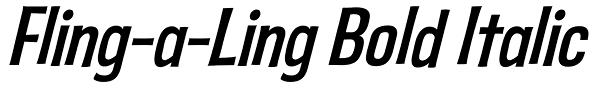 Fling-a-Ling Bold Italic Font