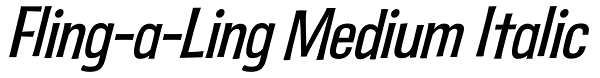 Fling-a-Ling Medium Italic Font