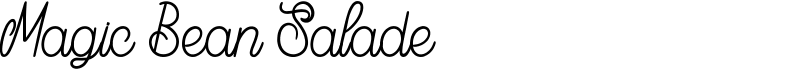 Magic Bean Salade Font