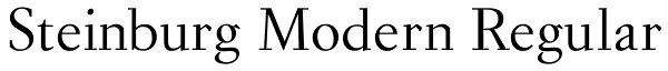 Steinburg Modern Regular Font