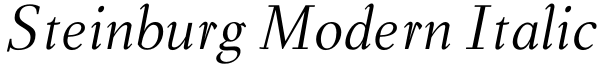 Steinburg Modern Italic Font