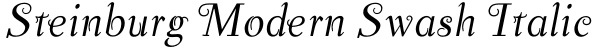 Steinburg Modern Swash Italic Font