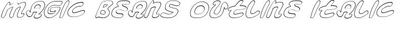 Magic Beans Outline Italic Font