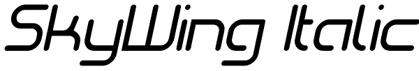 SkyWing Italic Font