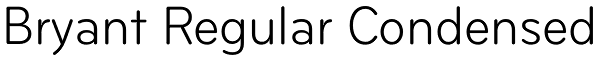 Bryant Regular Condensed Font