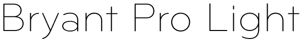 Bryant Pro Light Font