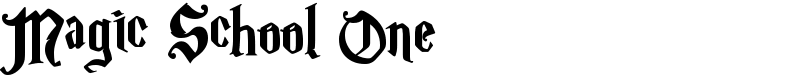 Magic School One Font