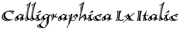 Calligraphica Lx Italic Font