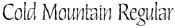 Cold Mountain Regular Font