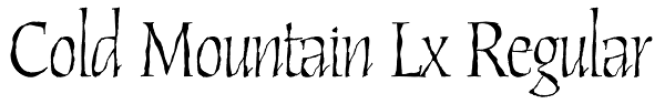 Cold Mountain Lx Regular Font