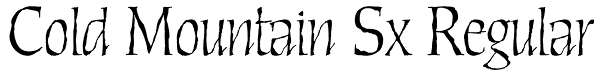 Cold Mountain Sx Regular Font