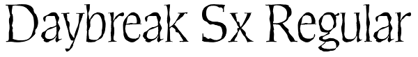 Daybreak Sx Regular Font