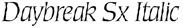 Daybreak Sx Italic Font