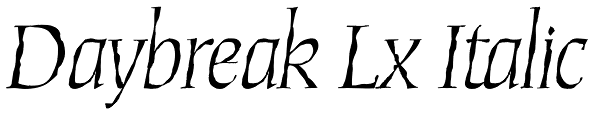 Daybreak Lx Italic Font