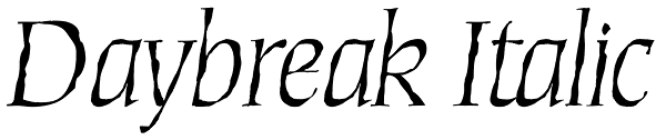 Daybreak Italic Font