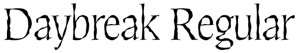 Daybreak Regular Font