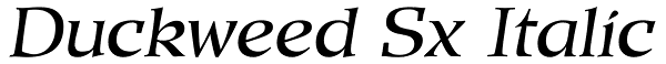 Duckweed Sx Italic Font