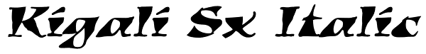 Kigali Sx Italic Font