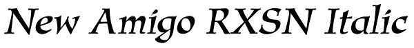 New Amigo RXSN Italic Font