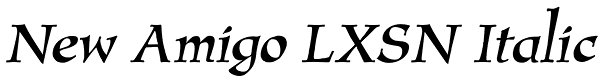 New Amigo LXSN Italic Font