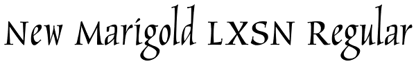 New Marigold LXSN Regular Font