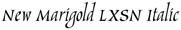 New Marigold LXSN Italic Font