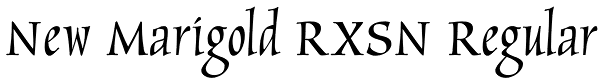 New Marigold RXSN Regular Font