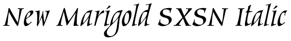 New Marigold SXSN Italic Font