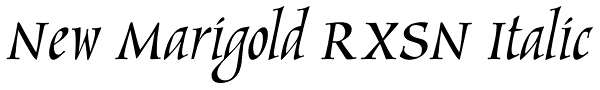 New Marigold RXSN Italic Font