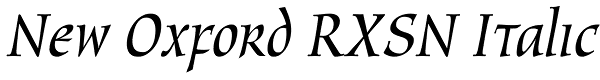 New Oxford RXSN Italic Font