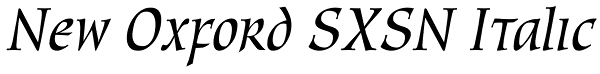 New Oxford SXSN Italic Font