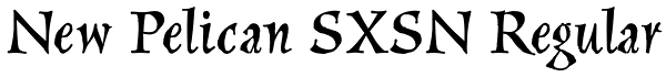 New Pelican SXSN Regular Font