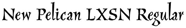 New Pelican LXSN Regular Font