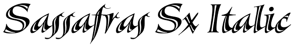 Sassafras Sx Italic Font