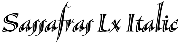 Sassafras Lx Italic Font