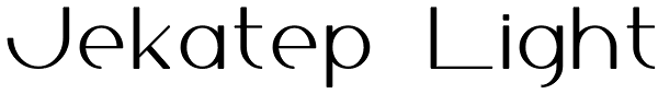 Jekatep Light Font