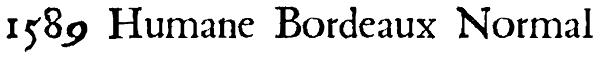 1589 Humane Bordeaux Normal Font