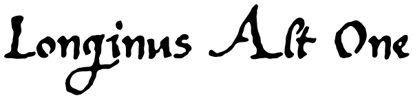 Longinus Alt One Font