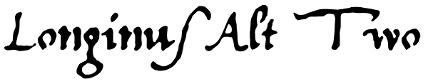 Longinus Alt Two Font