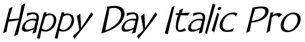 Happy Day Italic Pro Font