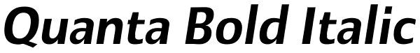 Quanta Bold Italic Font