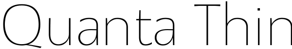 Quanta Thin Font