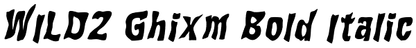 WILD2 Ghixm Bold Italic Font